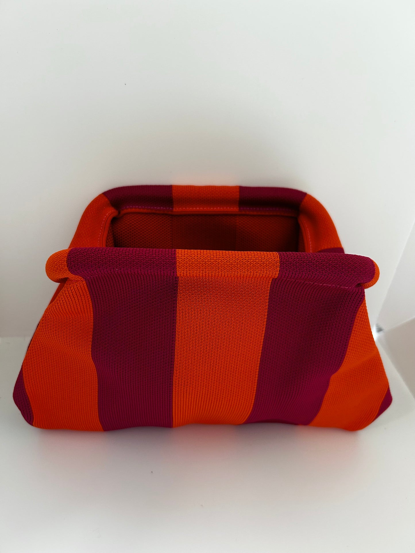 Tasche orange-beere streifen