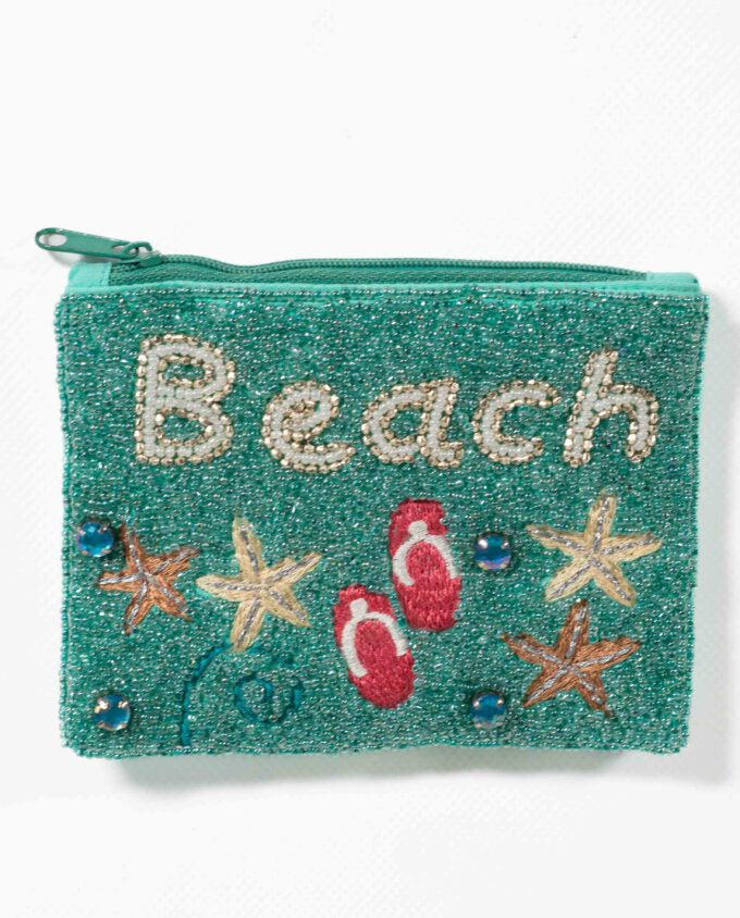 perlenbesetzter Beutel BEACH