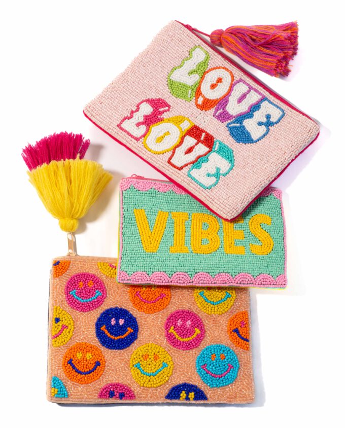 perlenbesetzter Beutel LOVE LOVE