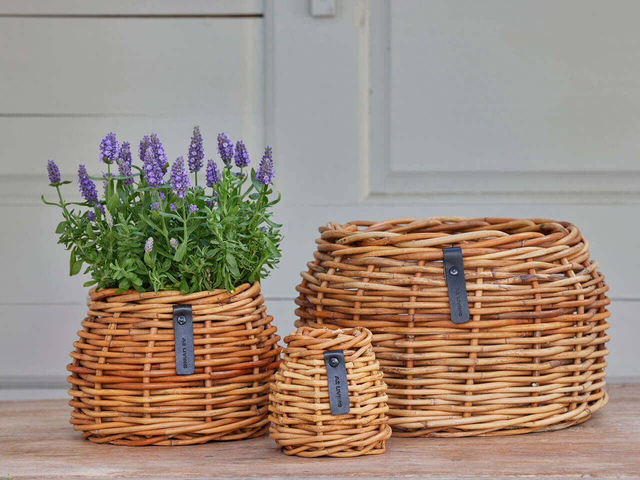 3er Set A2 Living Rattan Körbe "Lacak " Bowl