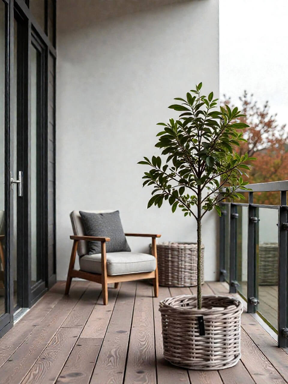 A2 Korb Mini Low Kubu Rattan Korb