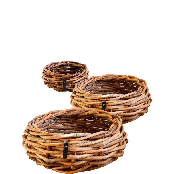 Rattan Korb / Pflanzschale Bowl Klein:Ø36 x H17 cm von A2 Living