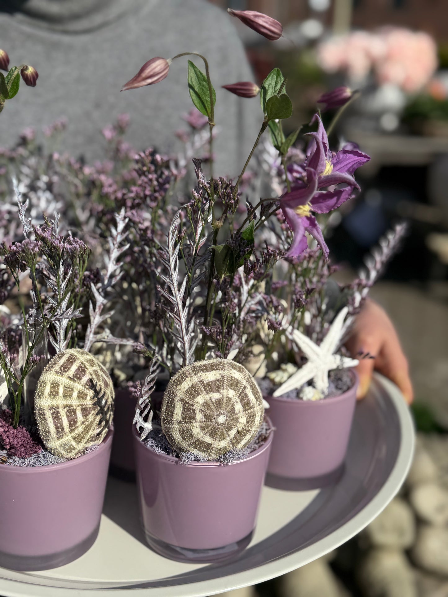 Gesteck trocken mit Rörchen für frische Blüte (frische Blüte nicht mit im Paket )