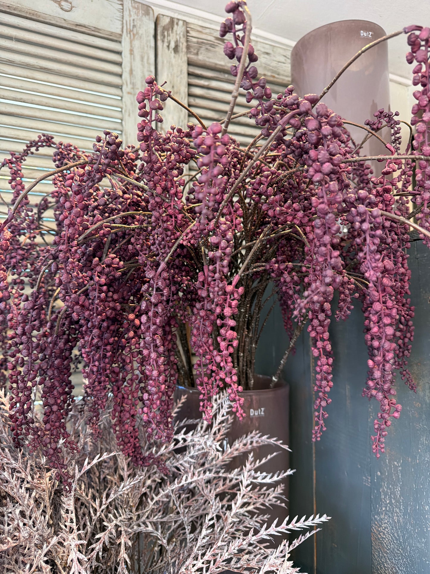 Seidenblume/Kunstblume Beeren Hänger-Zweig Lila