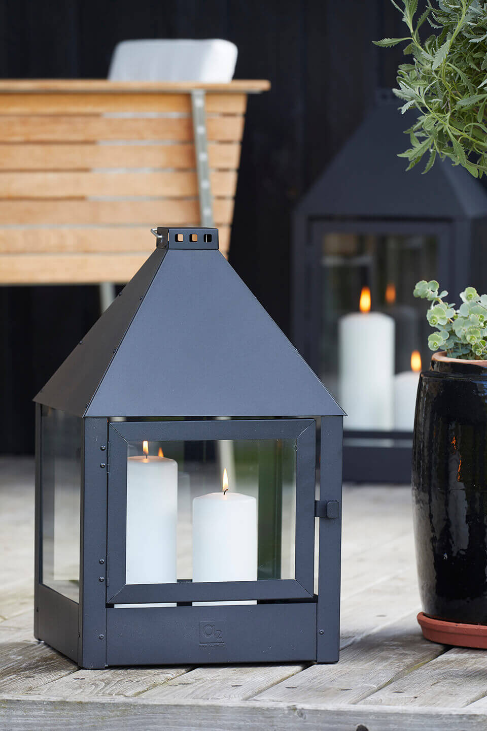 A2 Living Laterne schwarz Mega Quadro