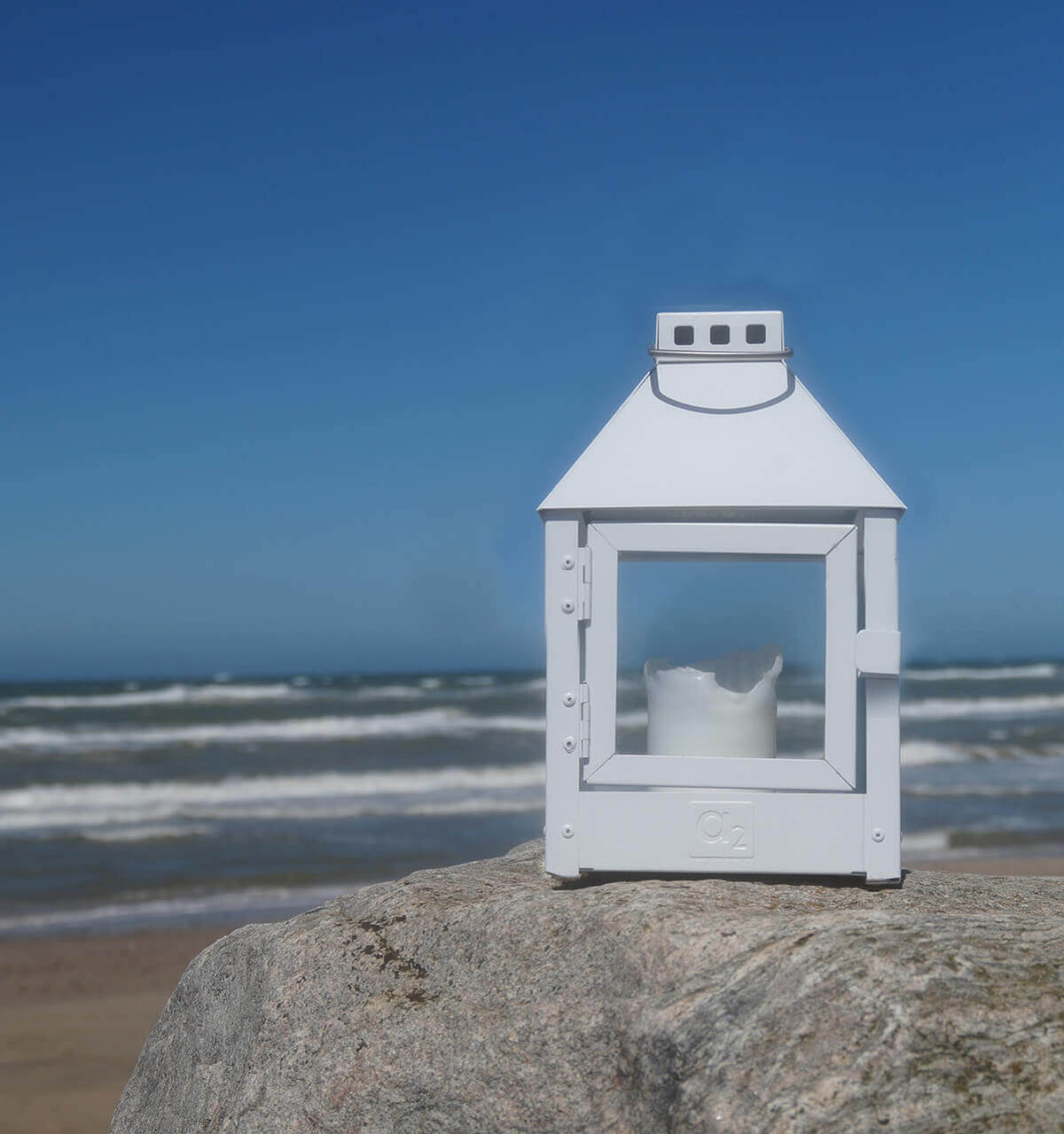 A2 Living Laterne Mini Quadro Weiß