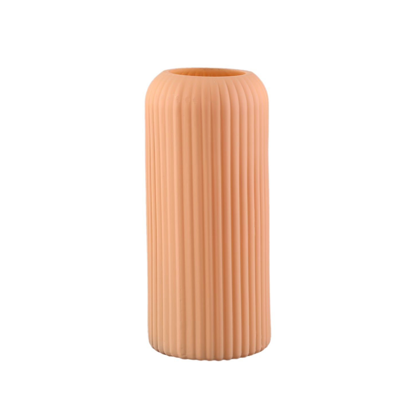 Giulianna Glasvase gerippte Form Orange
