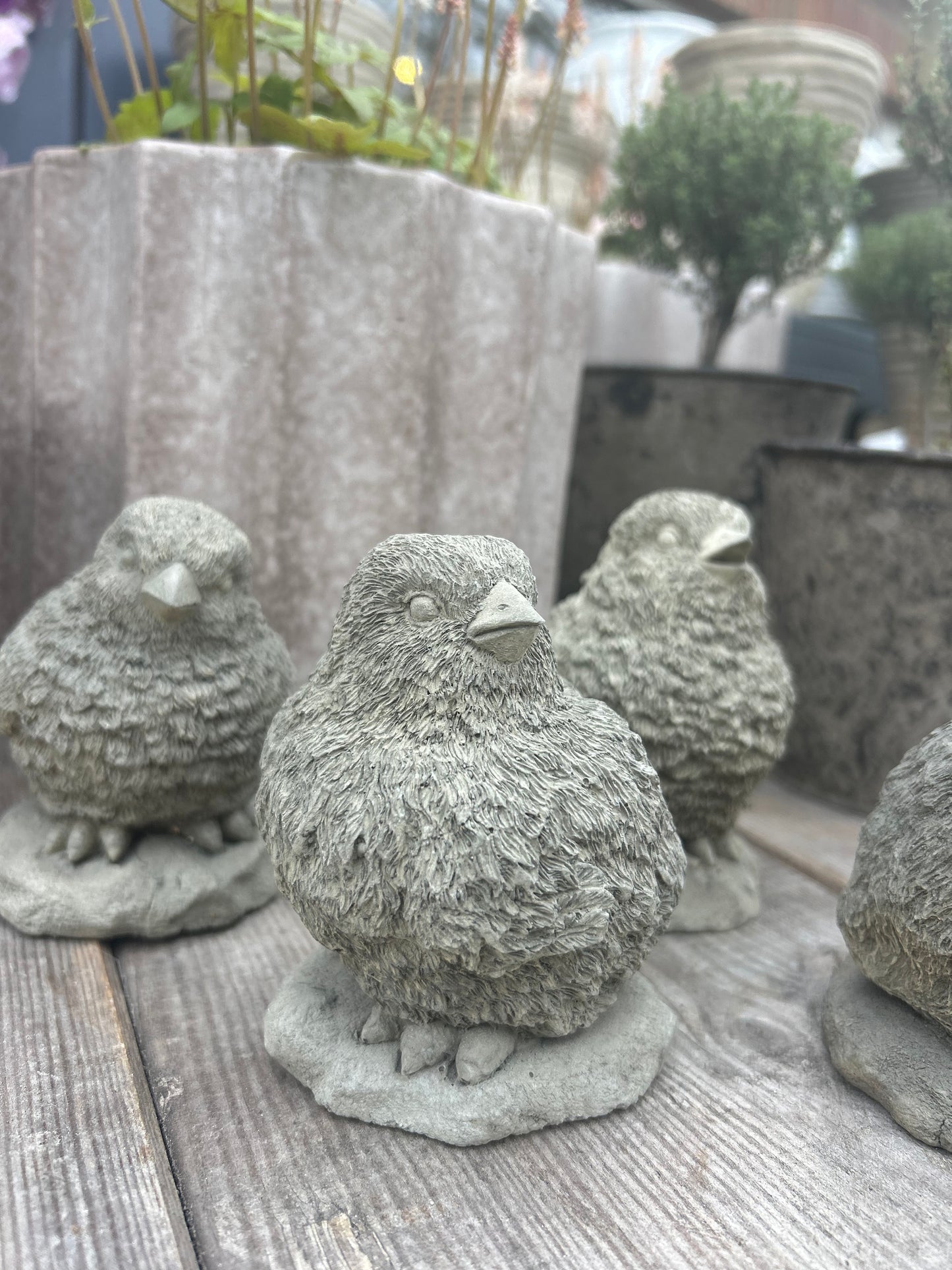 Stubenküken aus Sandsteinguss