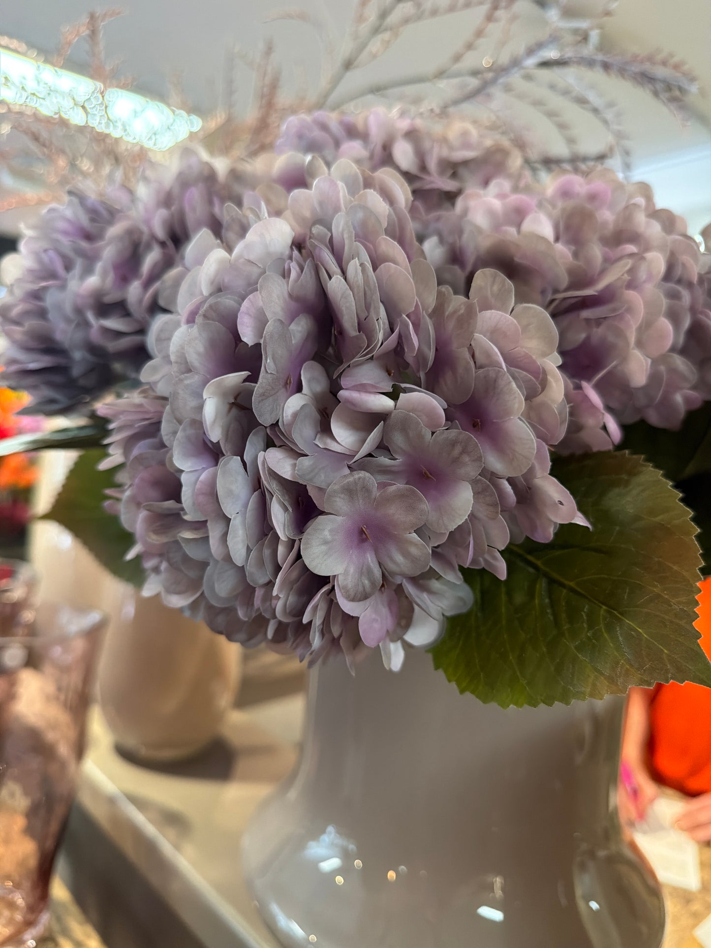 Seidenblume/Kunstblume Hortensie Lavendel