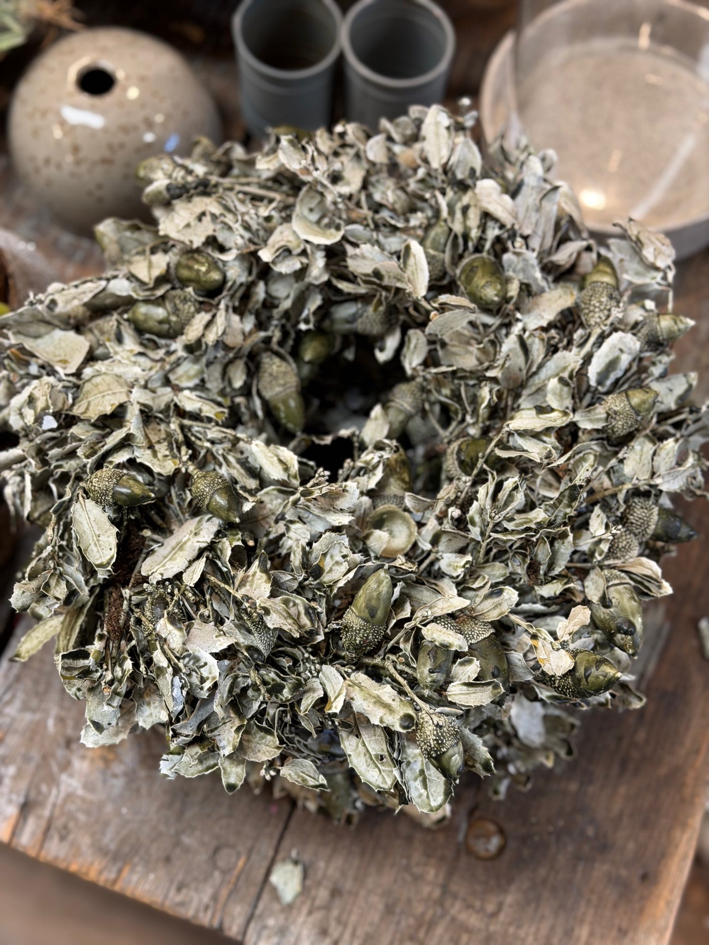 Wachskranz grün Einzelstück