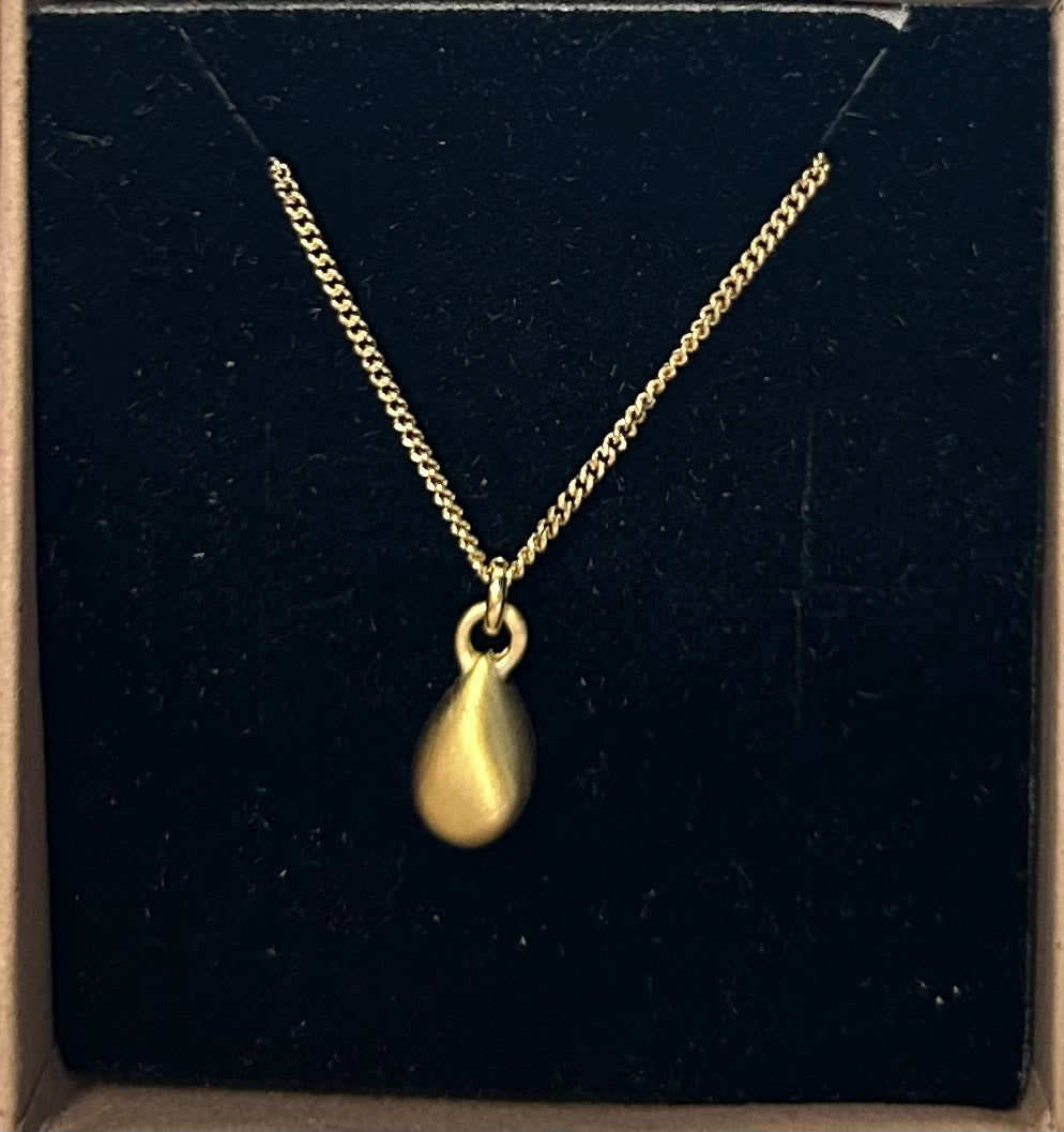 Susi Cala Teardrop Halskette Sterling Silber vergoldet
