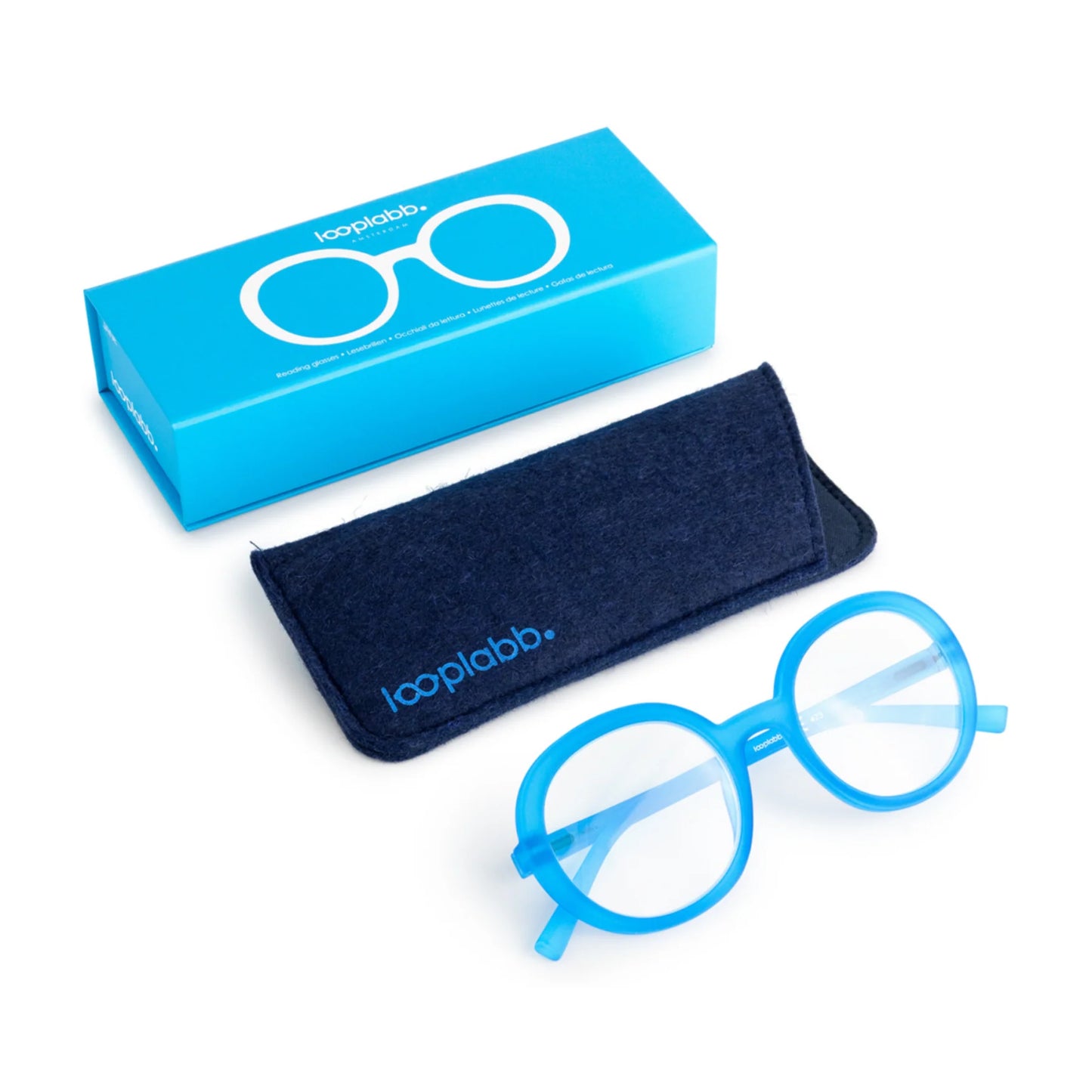 Looplabb Lesebrille Neon Blue