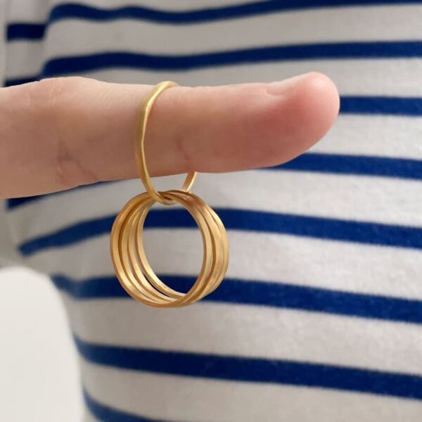 Susi Cala Sophie 5 Twin Ring Silber vergoldet
