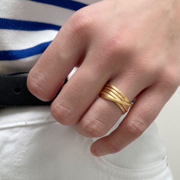 Susi Cala Sophie 5 Twin Ring Silber vergoldet