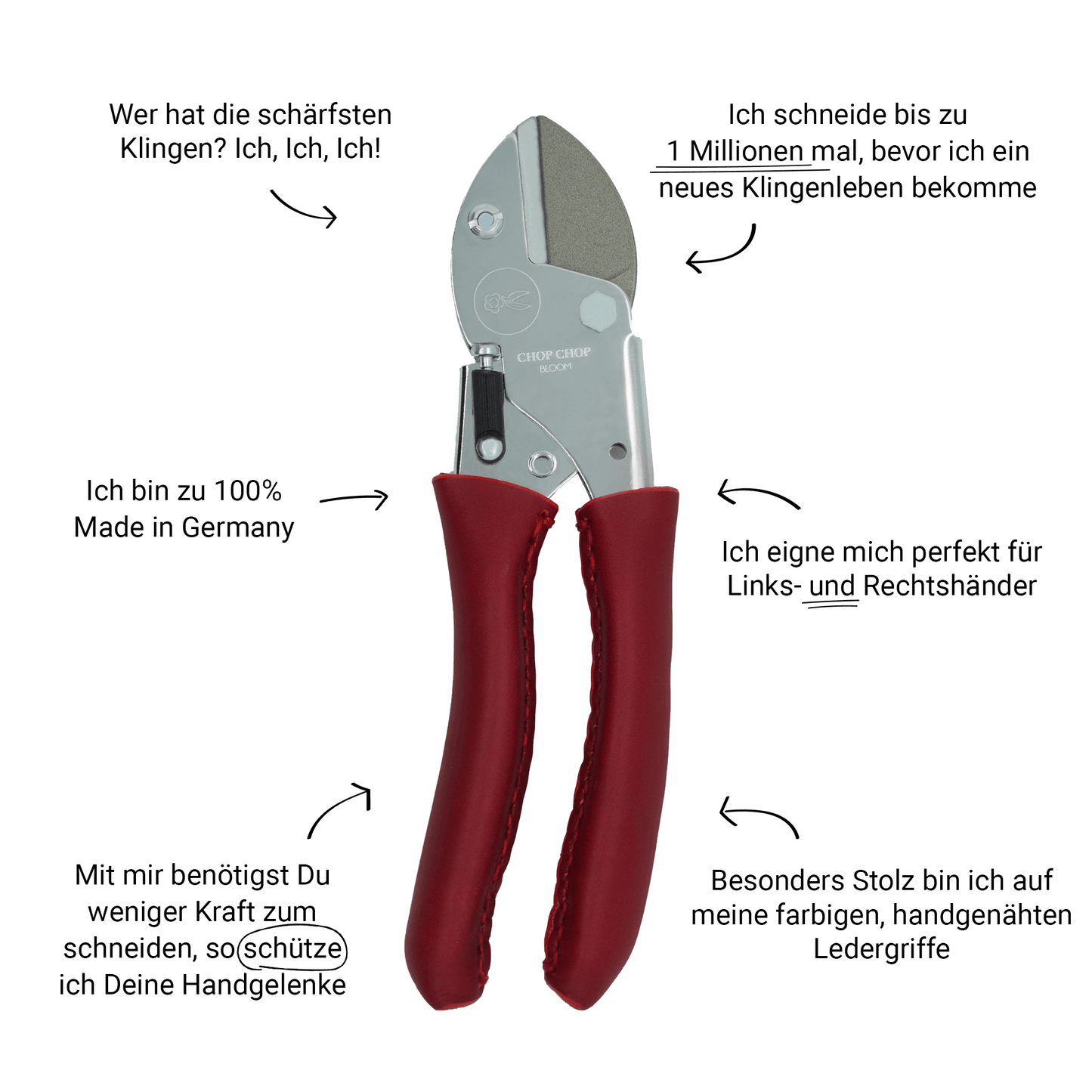 Chop Chop Bloom Schere Chili Pepper Burgundy