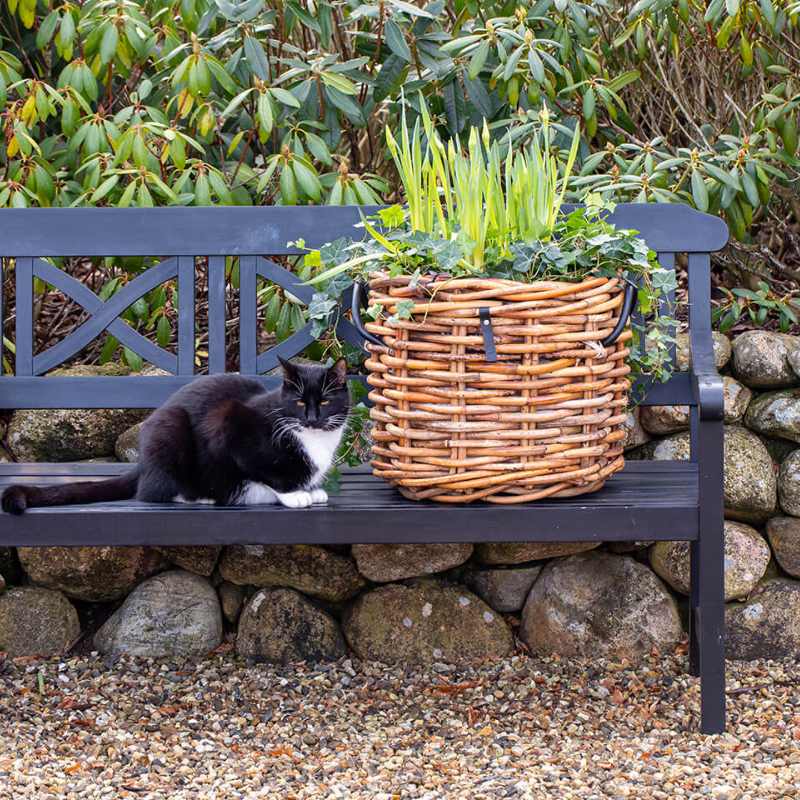 A2 Living Rattan-Korb rund Maxi Low 41×39 cm