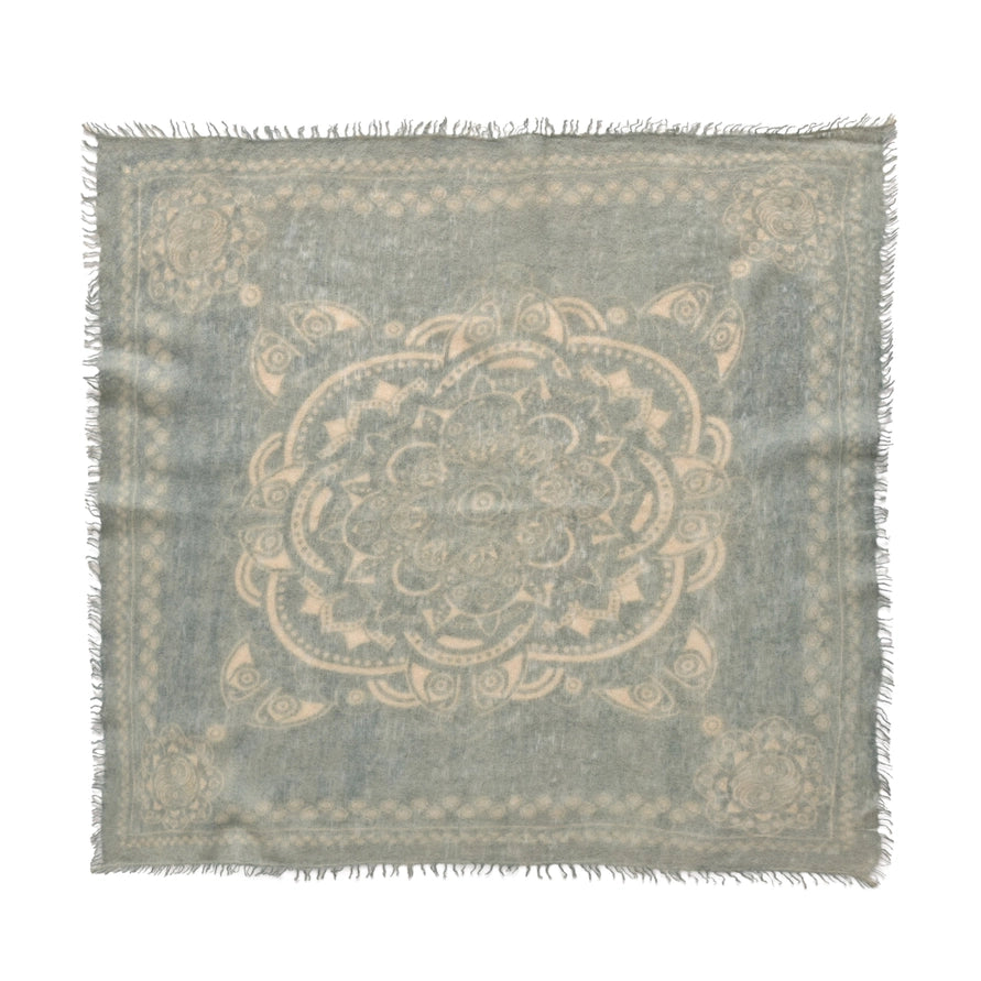 Cashmere Schal/Bandana Ornament in Oliv