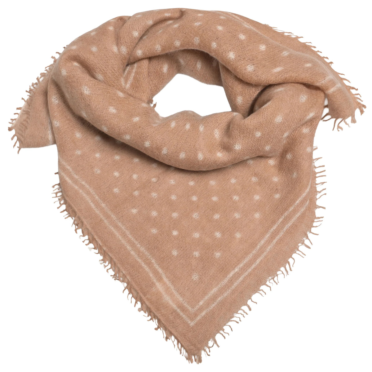 Cashmere Schal/Bandana Dots in Sand