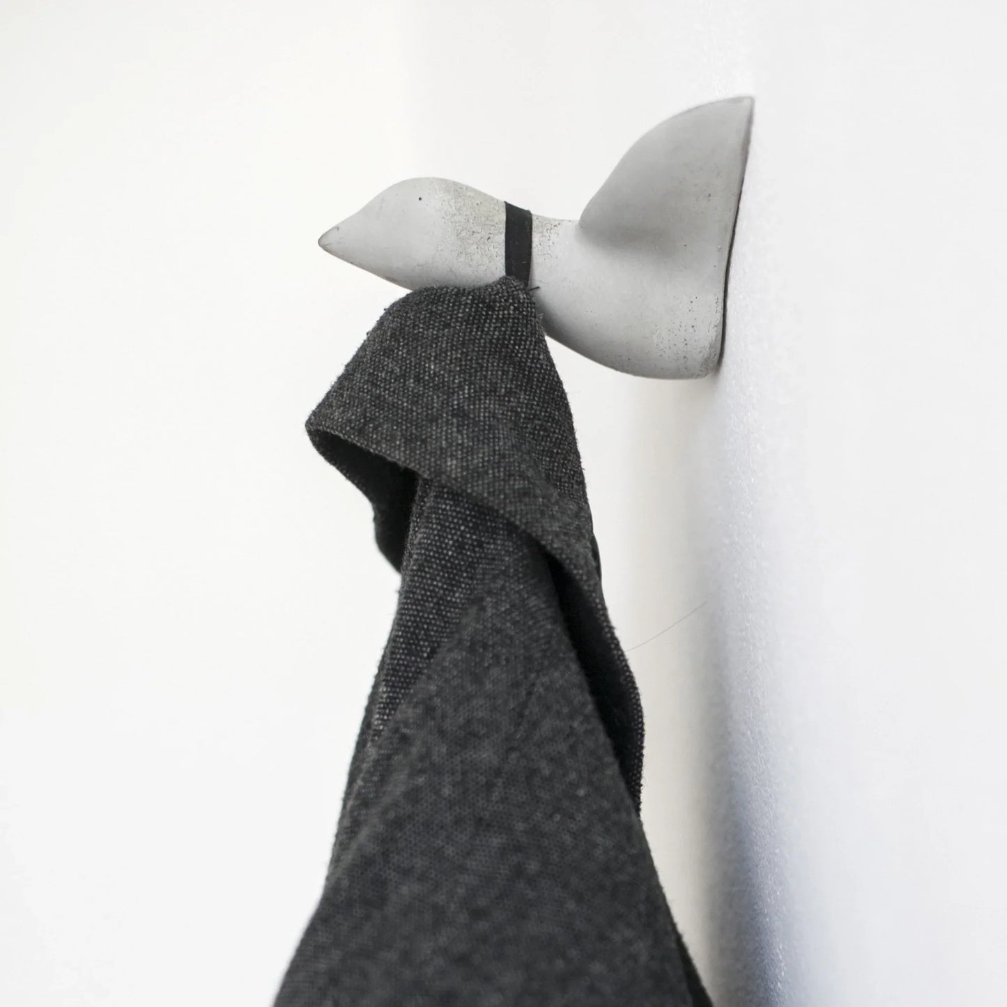 Wandhaken Mini Vogel Beton grau