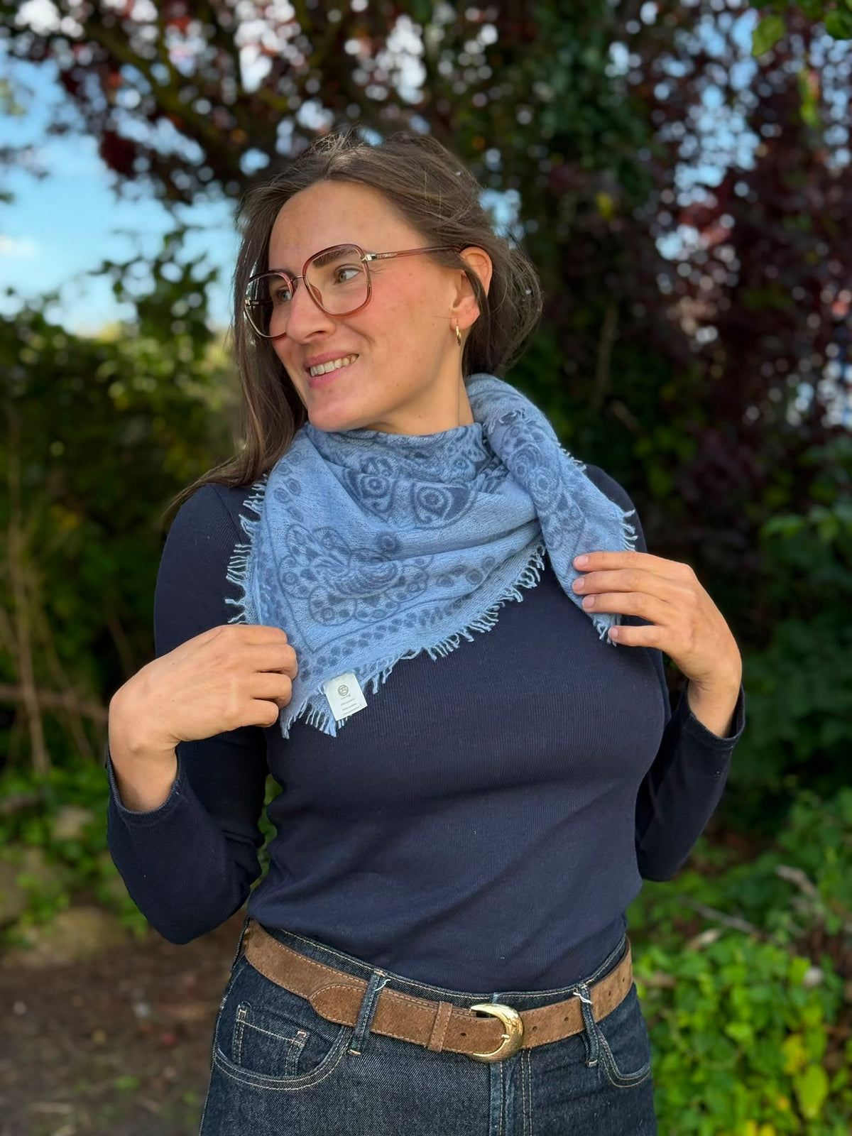 Cashmere Schal/Bandana Ornament in Arctic