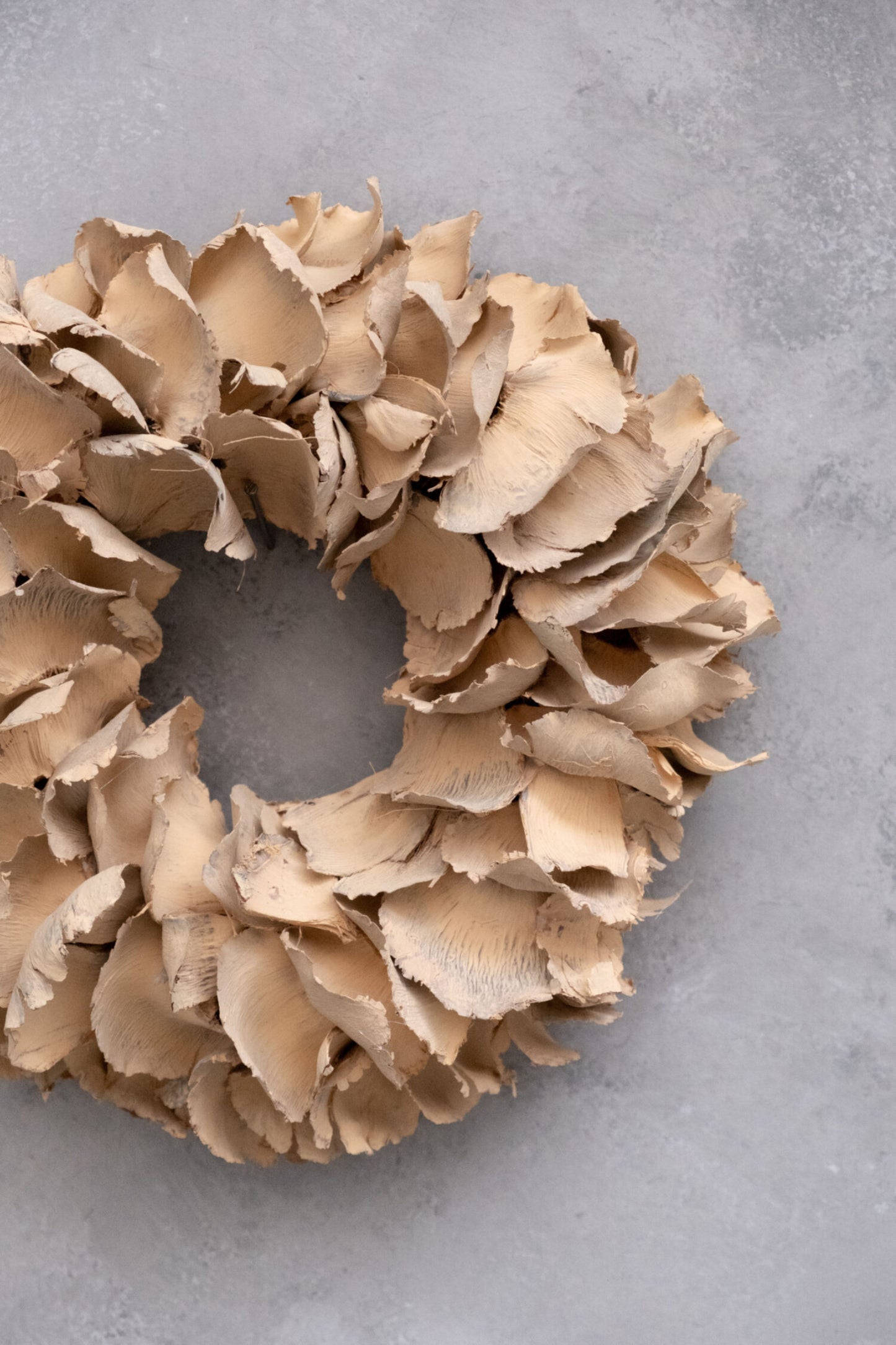 Kranz aus Palmenblätter Farbe Latte