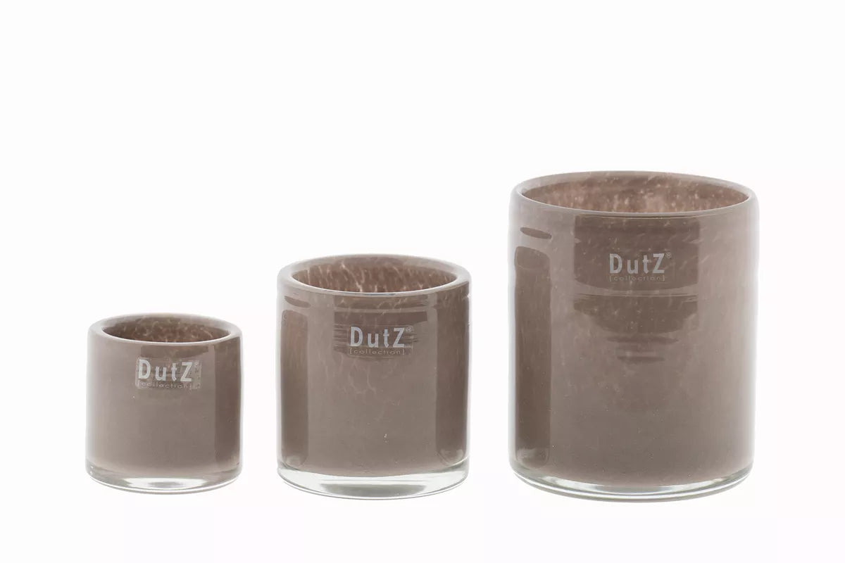DutZ Vase/Windlicht Votive in Kastanienbraun