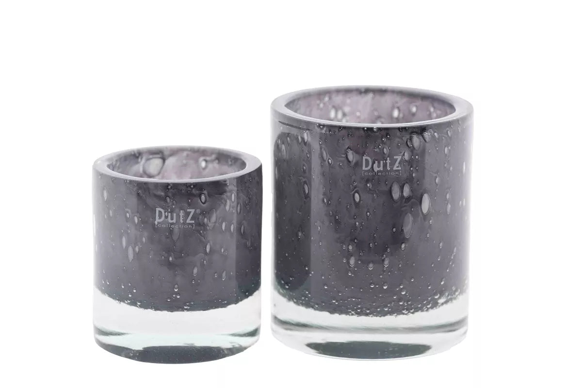 Vase/Windlicht  Cylinder in Old Purple zwei Größen