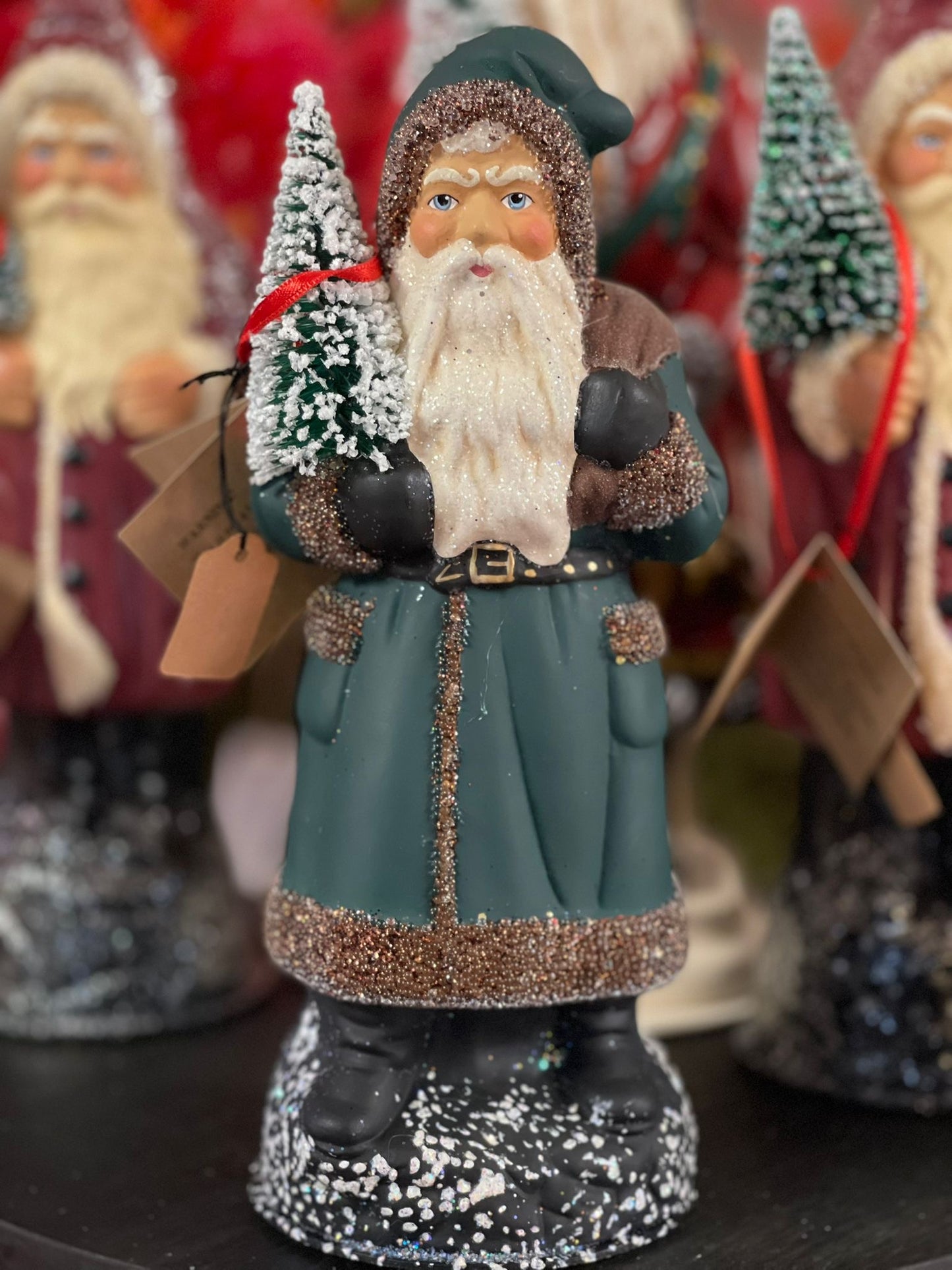 Nikolaus Nostalgie (Dunkelgrün, mit Perlen)