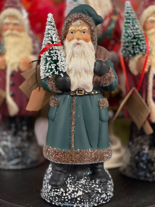 Nikolaus Nostalgie (Dunkelgrün, mit Perlen)