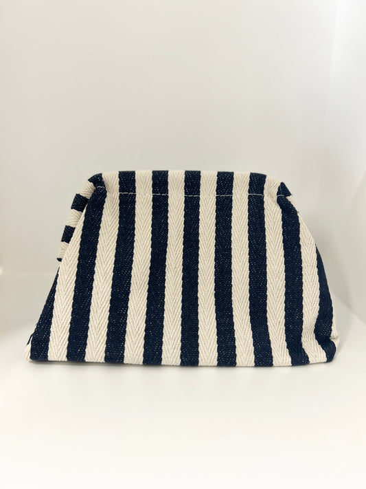 Tasche dunkelblau-weiß gestreift