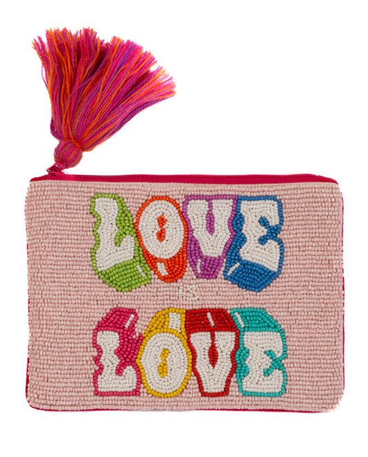 perlenbesetzter Beutel LOVE LOVE