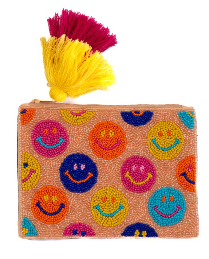 perlenbesetzter Beutel SMILEY