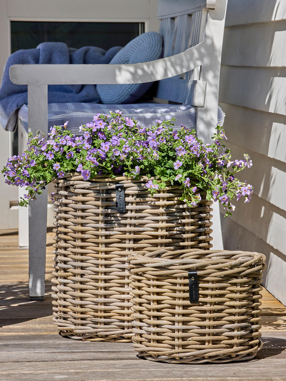 A2 Korb Mini Low Kubu Rattan Korb