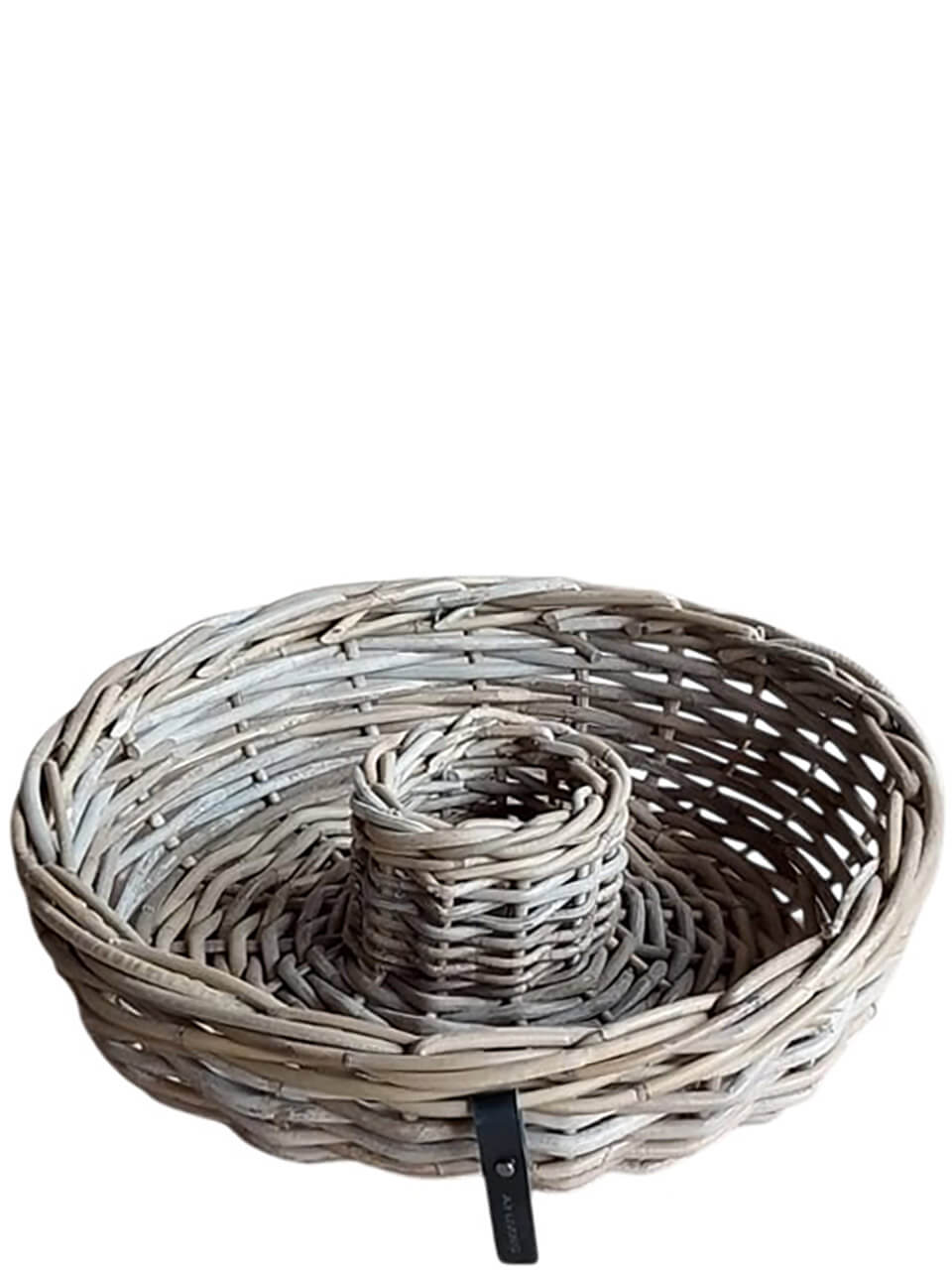 A2 Living Rundes Rattan Tablett mit Loch in der Mitte