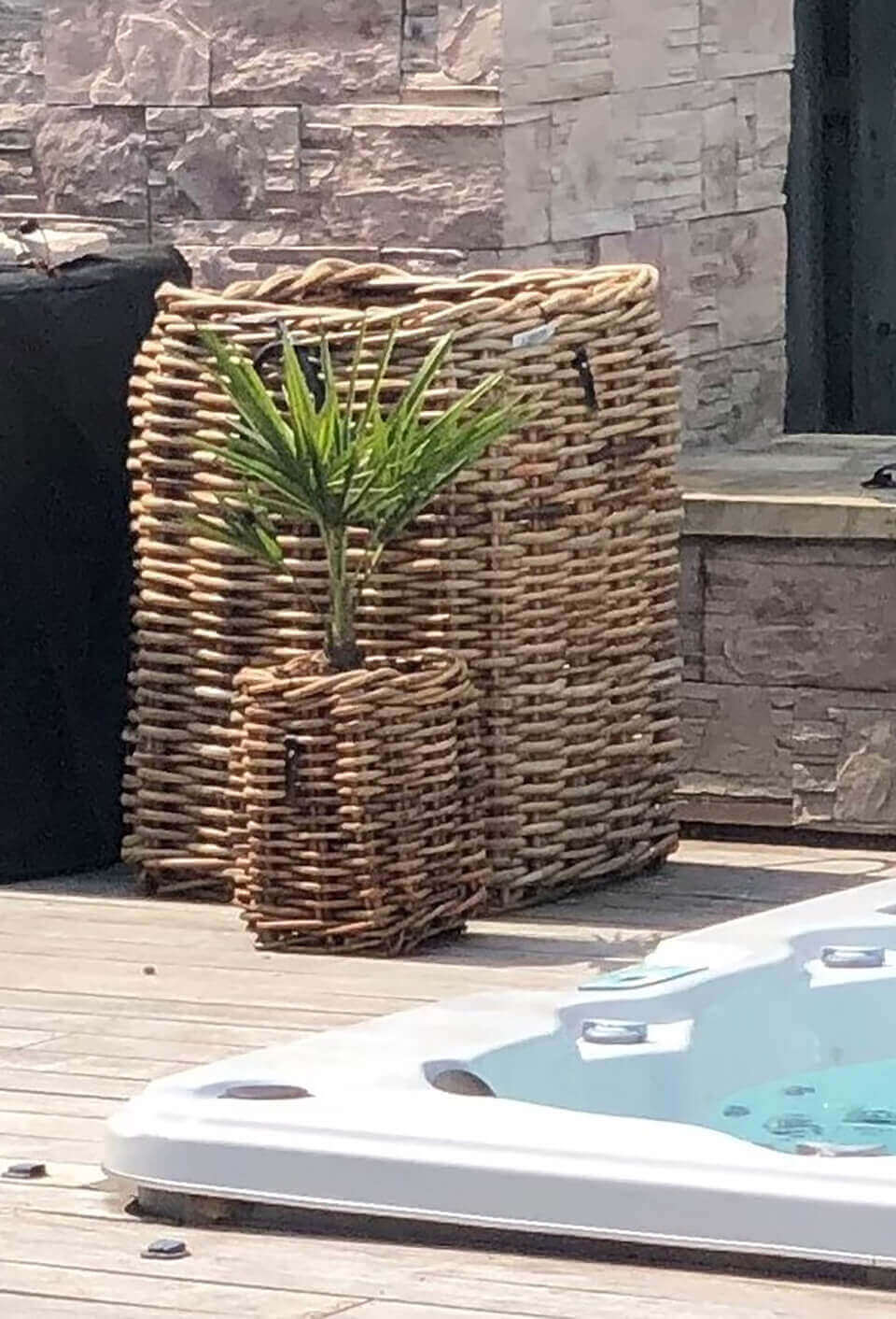 A2 Living eckiger Rattankorb Mega inklusive Fracht (1/2 Palette) aus Dänemark