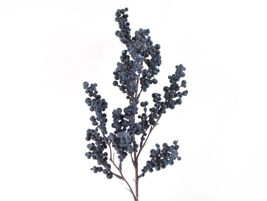 Seidenblume/Kunstblume Blau Beeren-Zweig