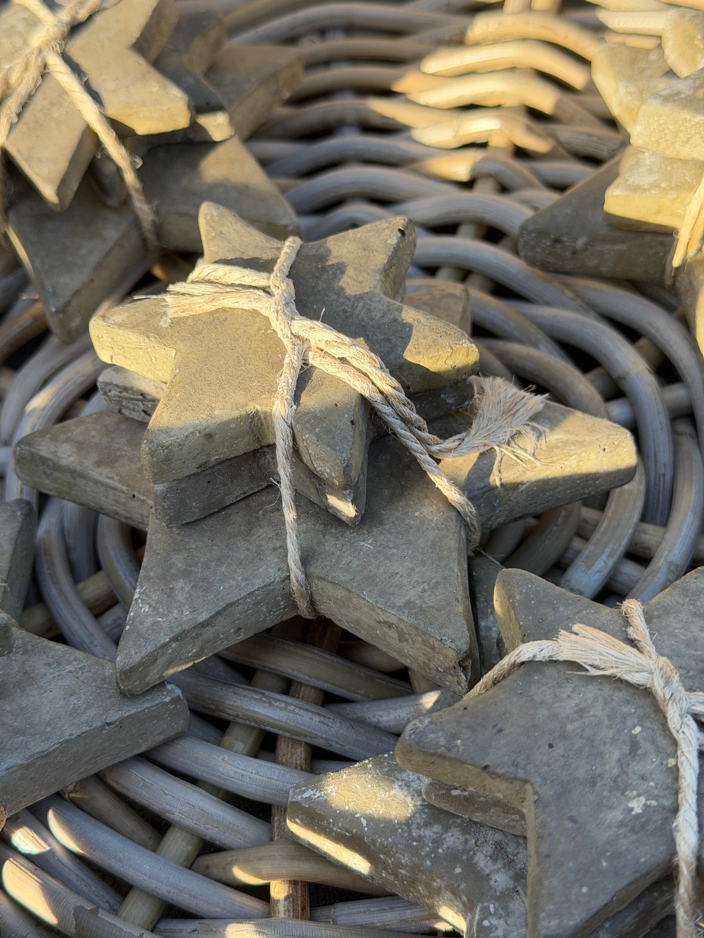 Sterne aus Beton 3er Set