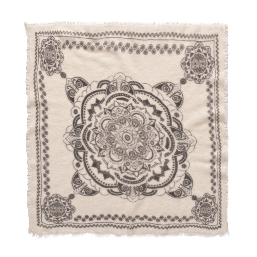 Cashmere Schal/Bandana Ornament in Champagner