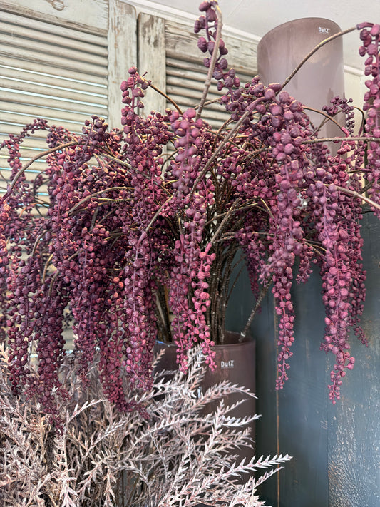 Seidenblume/Kunstblume Beeren Hänger-Zweig Lila
