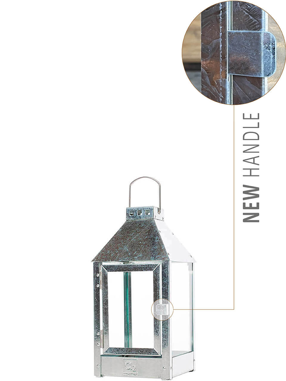 A2 Living Laterne Mini Galvanisiert