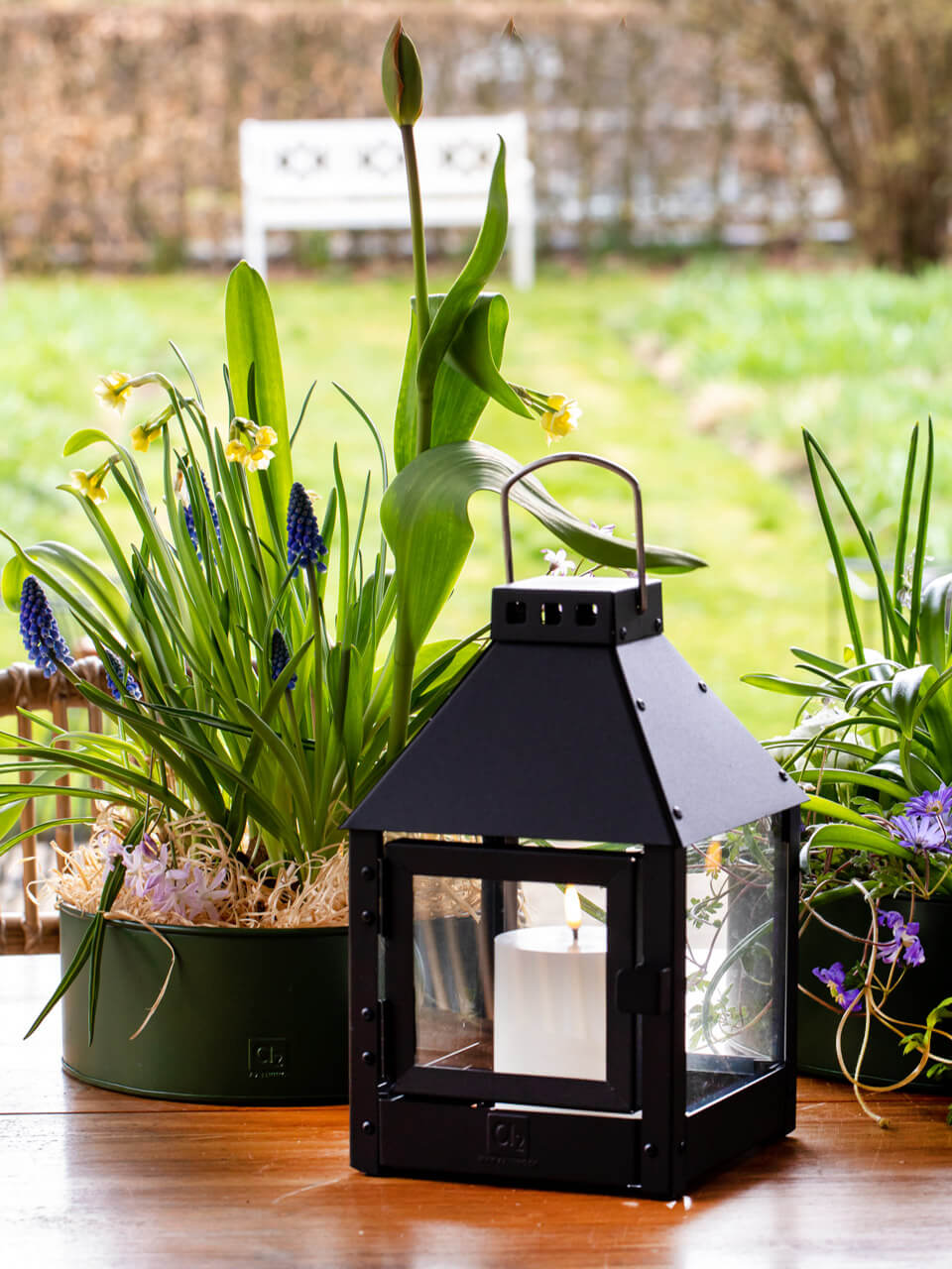 A2 Living Laterne Mini Quadro schwarz