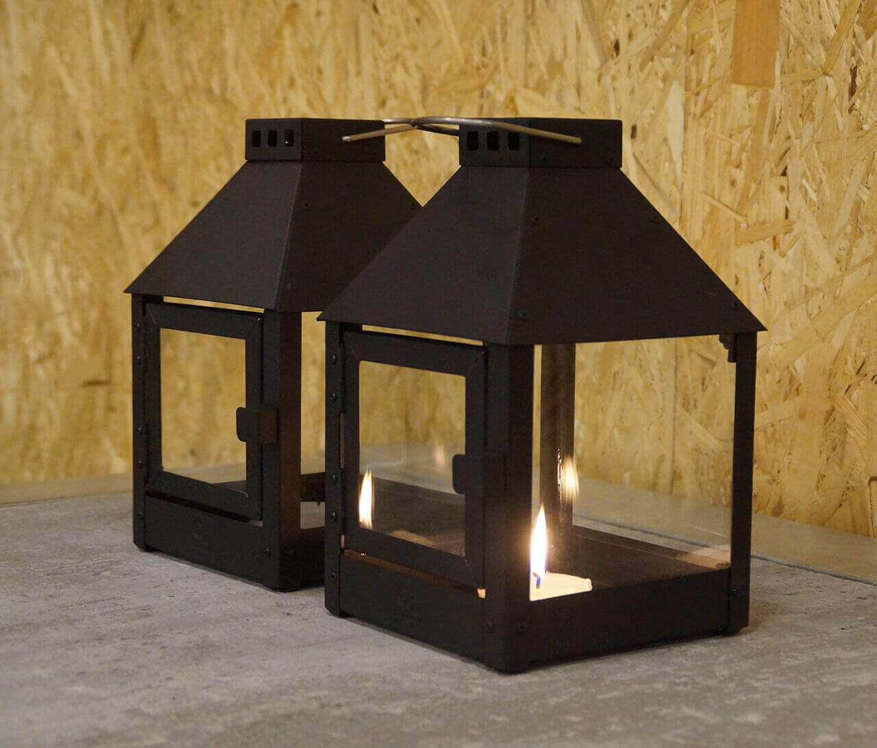 A2 Living Laterne Mini Quadro schwarz
