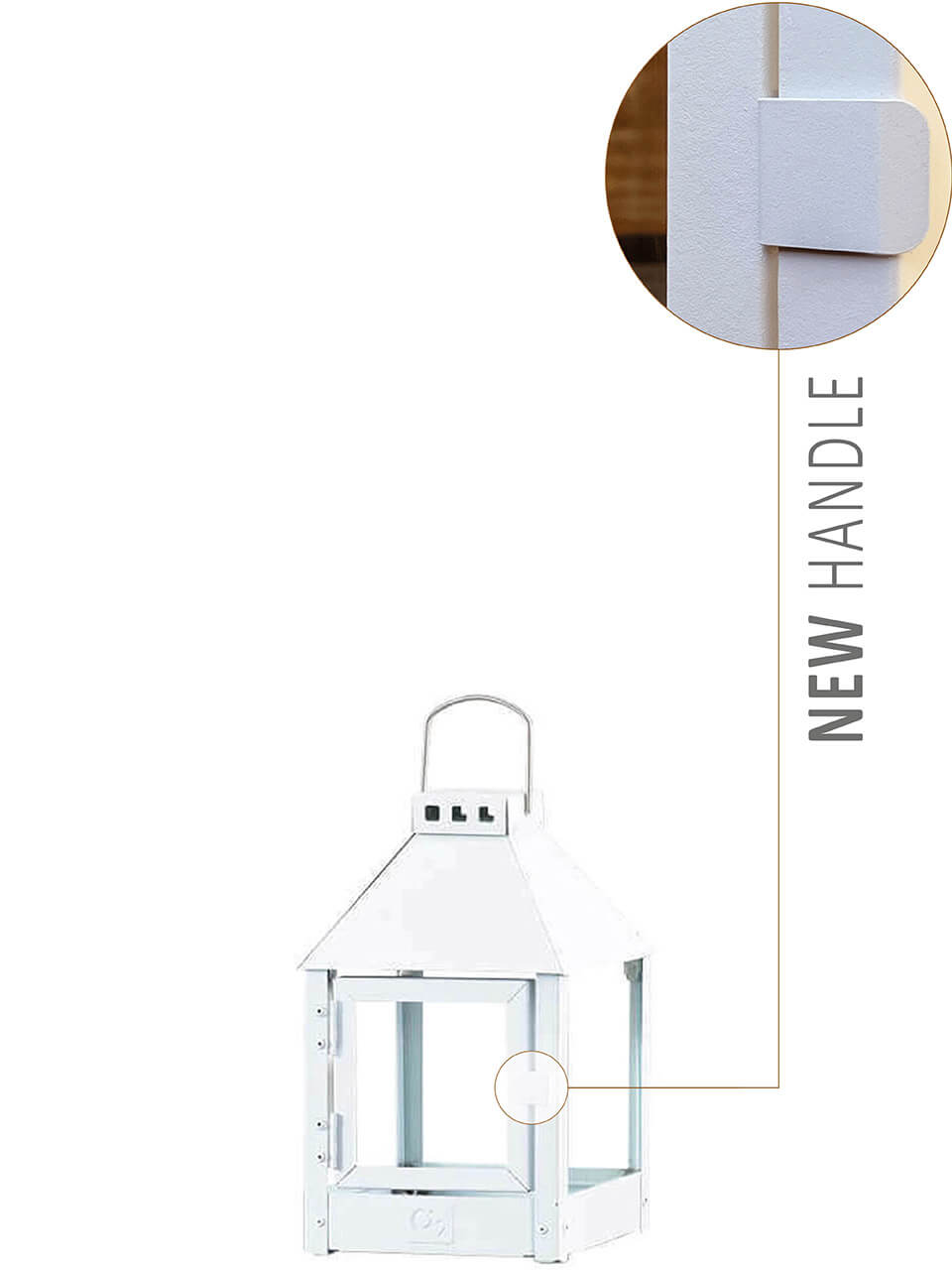 A2 Living Laterne Mini Quadro Weiß