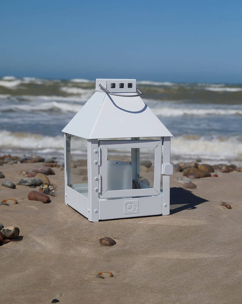 A2 Living Laterne Mini Quadro Weiß