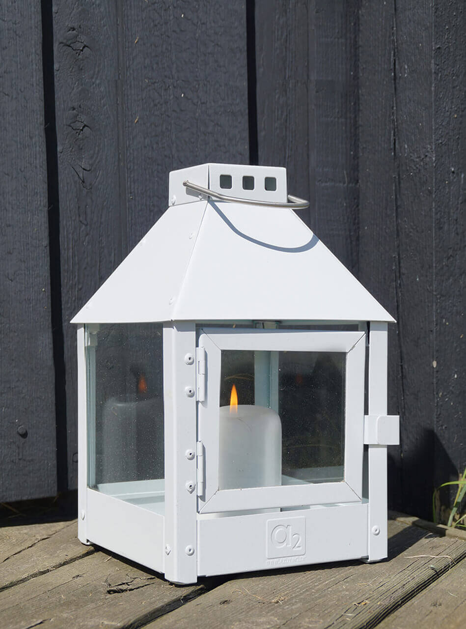 A2 Living Laterne Mini Quadro Weiß