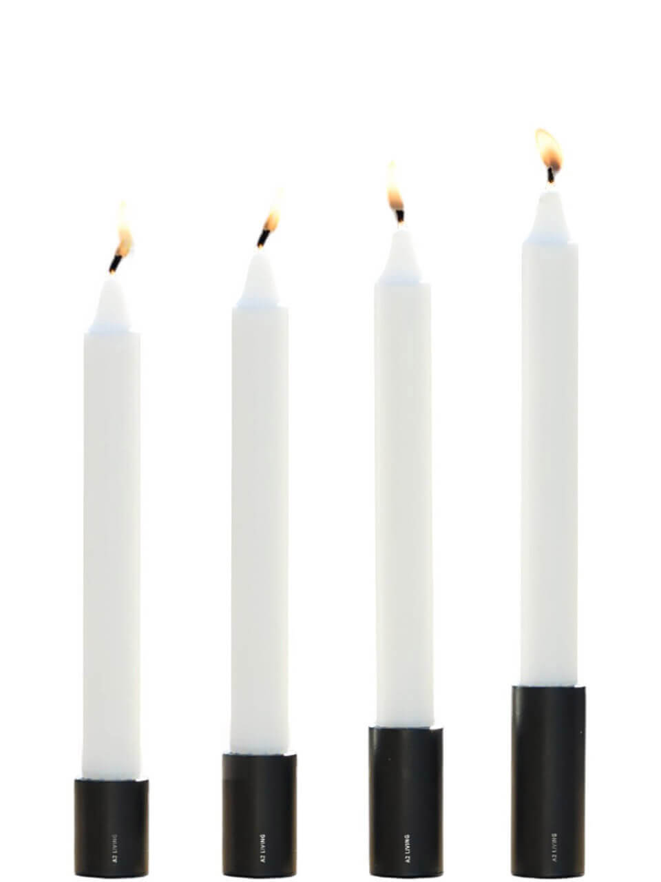 A2 Living Kerzenhalter mit Magnet Schwarz  4er Set