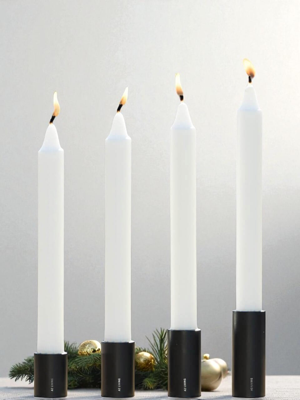 A2 Living Kerzenhalter mit Magnet Schwarz  4er Set