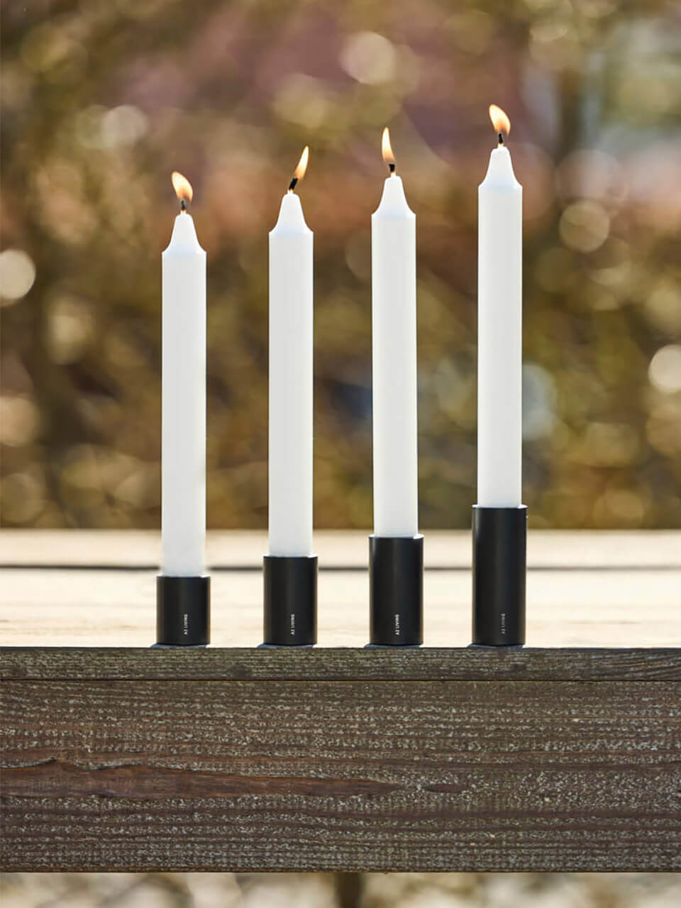 A2 Living Kerzenhalter mit Magnet Schwarz  4er Set