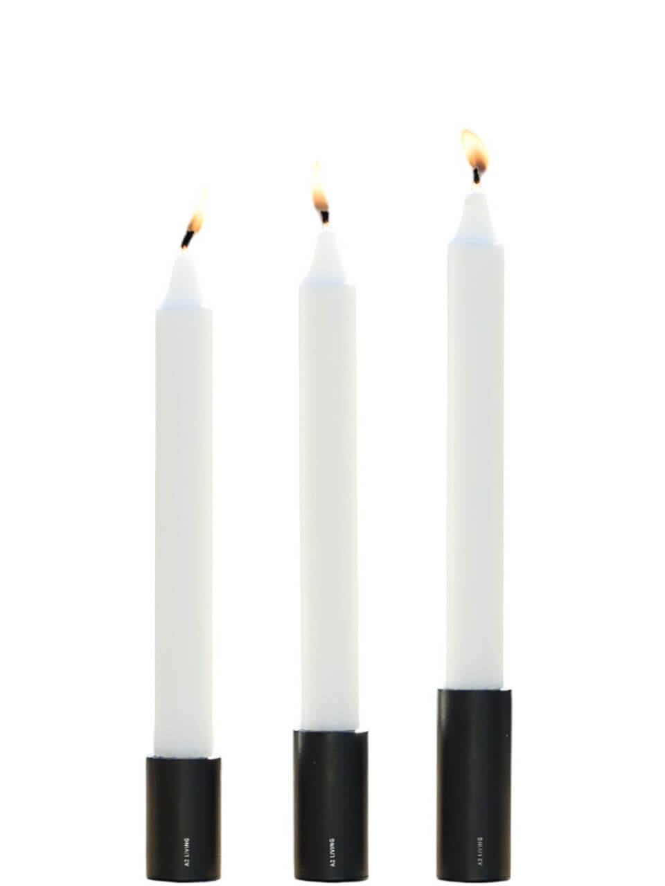 A2 Living Kerzenhalter mit Magnet Schwarz 3er Set