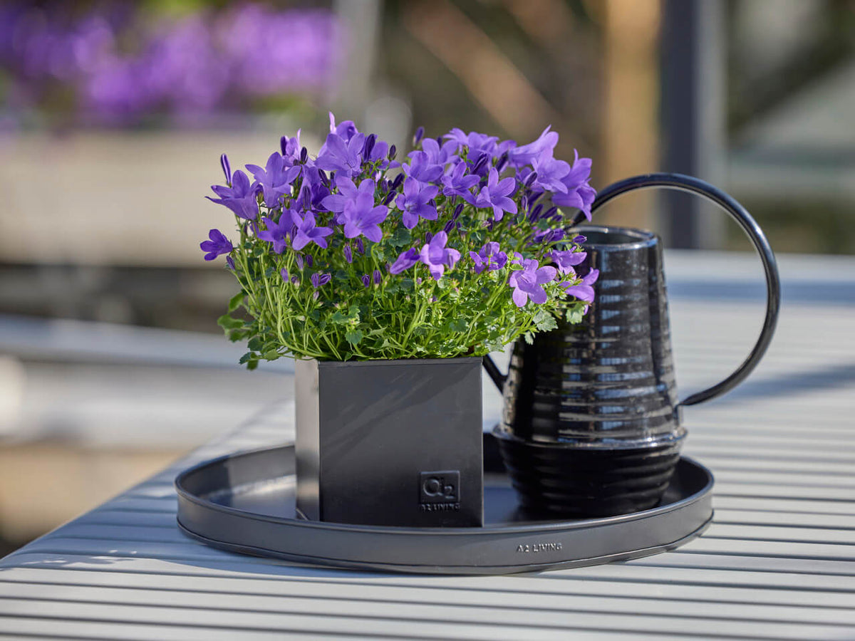 A2 Living Deko Tablett Rund Mini Schwarz